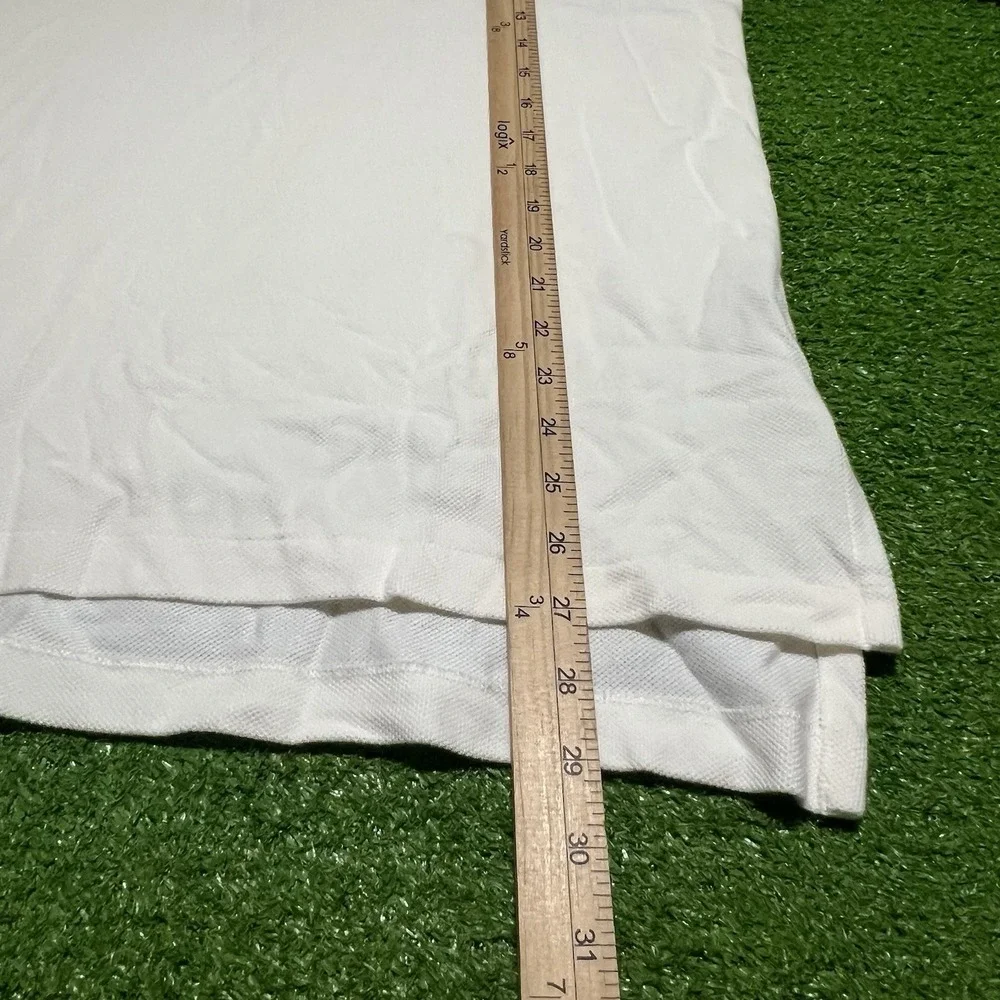 Vintage Polo Ralph Lauren Rugby Shirt L Heavy Cotton White Striped Collar Preppy